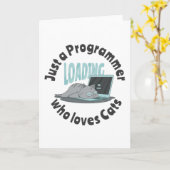 Alleen een programmeur die van katten houdt kaart (Gele Bloem)