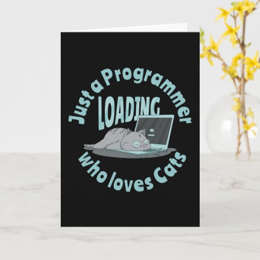 Alleen een programmeur die van katten houdt kaart (Gele Bloem)