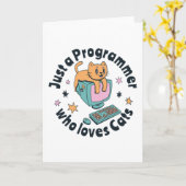 Alleen een programmeur die van katten houdt kaart (Gele Bloem)