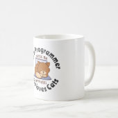 Alleen een programmeur die van katten houdt koffiemok (Voorkant rechts)