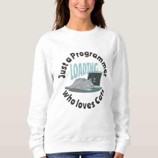 Alleen een programmeur die van katten houdt trui (Voorkant)