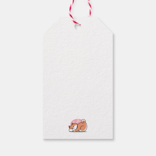Alleen een Shiba Lying Low: Schattige Shiba Inu-on Cadeaulabel (Achterkant)