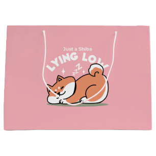 Alleen een Shiba Lying Low: Schattige Shiba Inu-on Groot Cadeauzakje