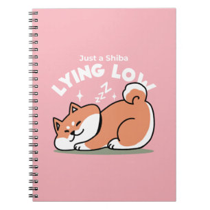 Alleen een Shiba Lying Low: Schattige Shiba Inu-on Notitieboek