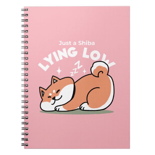 Alleen een Shiba Lying Low: Schattige Shiba Inu-on Notitieboek (Voorkant)
