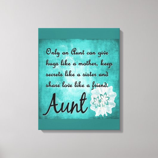 Alleen een tante canvas muur decor afdruk (Voorkant)