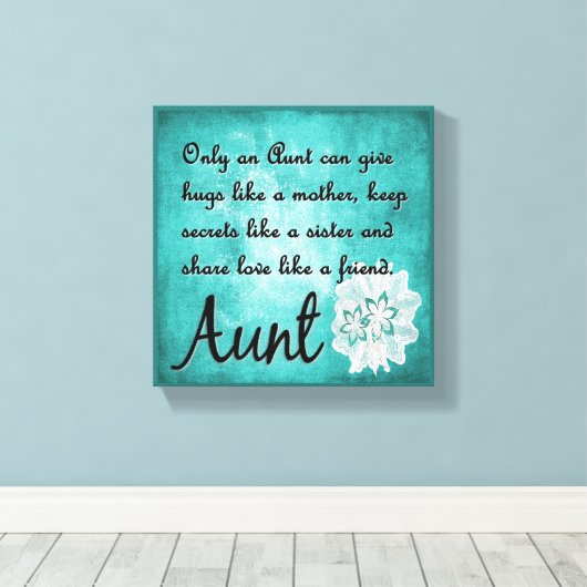 Alleen een tante canvas muur decor afdruk (Insitu (Houten vloer))