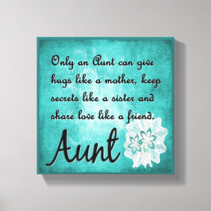 Alleen een tante Canvas Wall Decor Afdruk