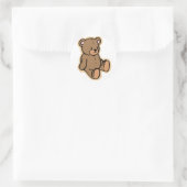Alleen een Teddy Bear Ronde Sticker (Tas)