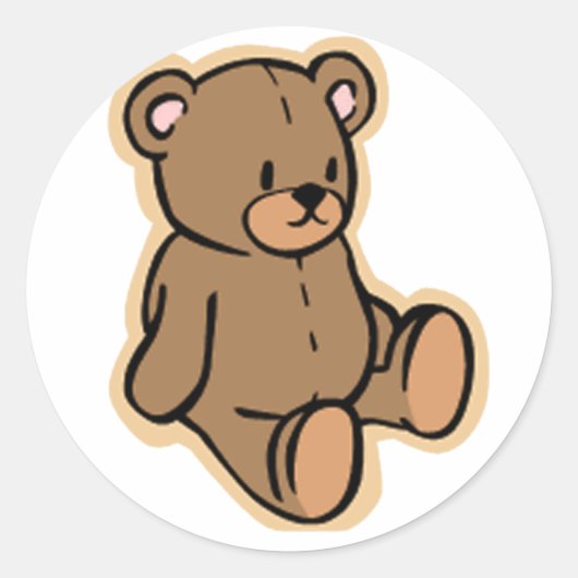 Alleen een Teddy Bear Ronde Sticker (Voorkant)