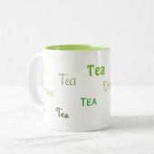 Alleen een thee tweekleurige koffiemok (Voorkant links)