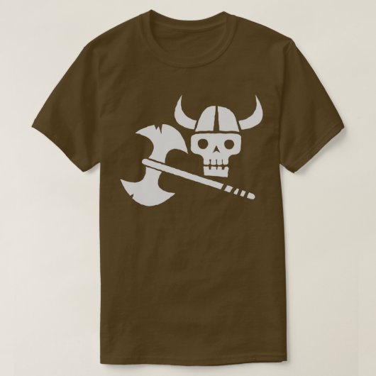 Alleen een Viking Skull T-shirt (Design voorkant)
