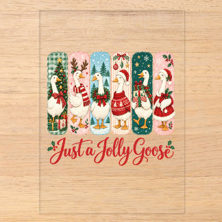 Alleen een vrolijke gans Kerstmis Acryl Uitnodigingen
