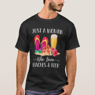 Alleen een vrouw die houdt van stranden t-shirt