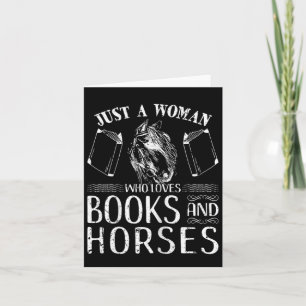 Alleen een vrouw die van Books Horseback Ridi houd Kaart