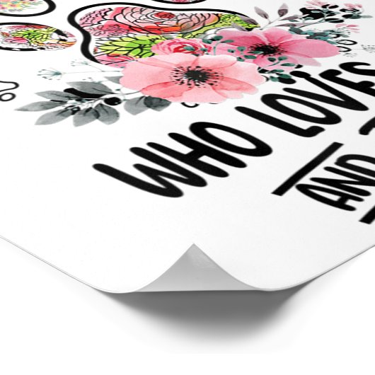 Alleen een vrouw die van honden en Tattoos Hondenl Poster (Hoek)