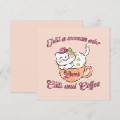 Alleen een vrouw die van katten en koffie houdt (Voorkant / Achterkant)