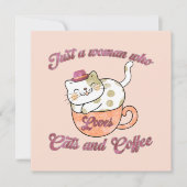 Alleen een vrouw die van katten en koffie houdt (Voorkant)
