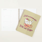 Alleen een vrouw die van katten en koffie houdt planner (Display)