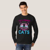 Alleen een vrouw die van kattenkat houdt... esthet t-shirt (Voorkant volledig)