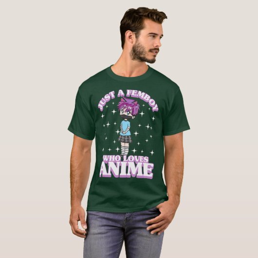 Alleen een vrouwtje die van Anime Chibi Anime Boy T-shirt (Voorkant volledig)