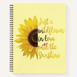 Alleen een Wilde Bloem Spiraal Notebook Notitieboek