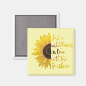 Alleen een Wilflower Square Magnet (Voorkant / Achterkant)