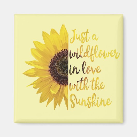 Alleen een Wilflower Square Magnet (Voorkant)