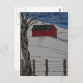 Alleen een winterdag briefkaart (Voorkant / Achterkant)