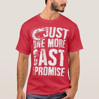 Alleen één worp ik beloof visser vissen is mijn Li T-shirt