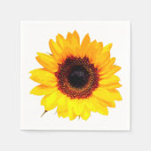 Alleen een zonnebloem bloesem + jouw tekst & ideeë servet (Voorkant)