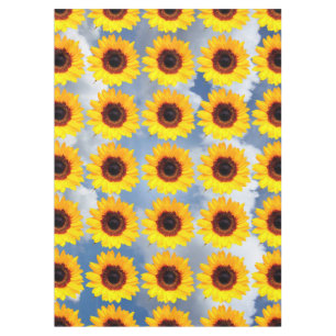 Alleen een zonnebloem bloesem + jouw tekst & ideeë tafelkleed