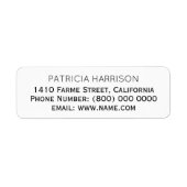 Alleen eenvoudige en schone adresgegevens etiket (Voorkant)