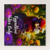 Alleen eierstokvibes | Kleurrijke Kip Art Legpuzzel (Horizontaal)