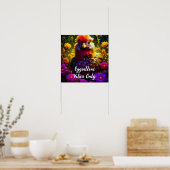 Alleen eierstokvibes | Kleurrijke Kip Art Poster (Keuken)