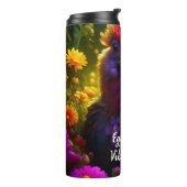 Alleen eierstokvibes | Kleurrijke Kip Art Thermosbeker (Gedraaid links)