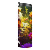 Alleen eierstokvibes | Kleurrijke Kip Art Thermosbeker (Geroteerd rechts)