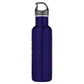 Alleen eierstokvibes | Kleurrijke Kip Art Waterfles (Achterkant)