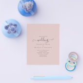 Alleen elegante budgetzwart-witroze tekst flyer (Enkel)