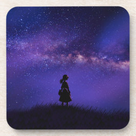 Alleen en Sterrennacht Bier Onderzetter
