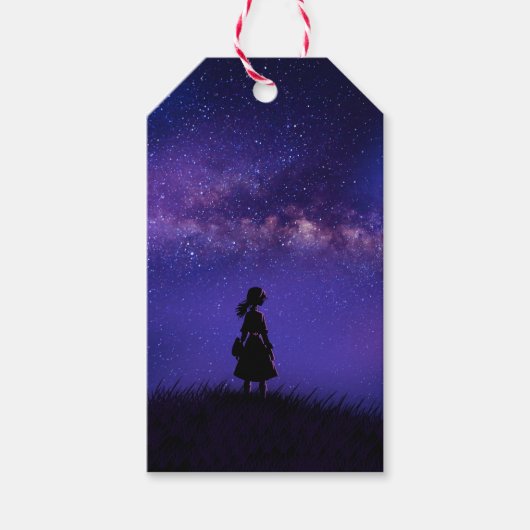 Alleen en Sterrennacht Cadeaulabel (Voorkant)