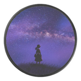 Alleen en Sterrennacht Hockey Puck