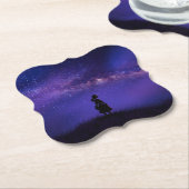 Alleen en Sterrennacht Kartonnen Onderzetters (Gekanteld)