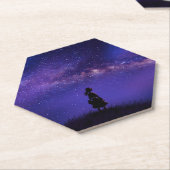 Alleen en Sterrennacht Kartonnen Onderzetters (Schuin)