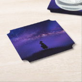 Alleen en Sterrennacht Kartonnen Onderzetters (Gekanteld)