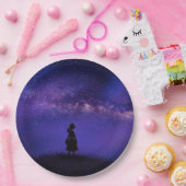 Alleen en Sterrennacht Papieren Bordje (Feest)