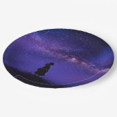 Alleen en Sterrennacht Papieren Bordje (Gekanteld)