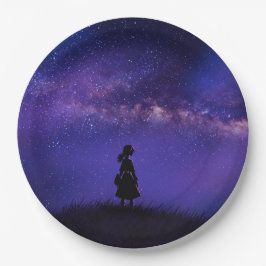 Alleen en Sterrennacht Papieren Bordje