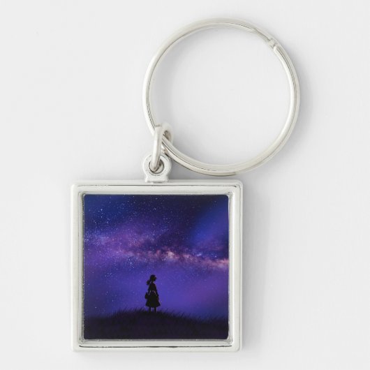 Alleen en Sterrennacht Sleutelhanger (Voorkant)
