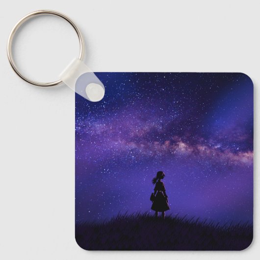 Alleen en Sterrennacht Sleutelhanger (Voorkant)